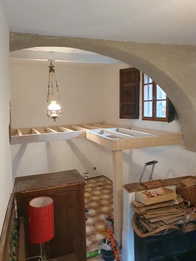 Mézanine en bois réalisée sur mesure